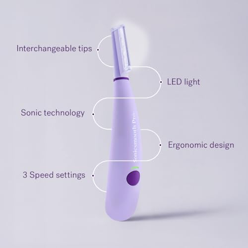 Michael Todd Beauty Sonicsmooth Pro+ Dermaplane Razor for Women with LED Light Q15895