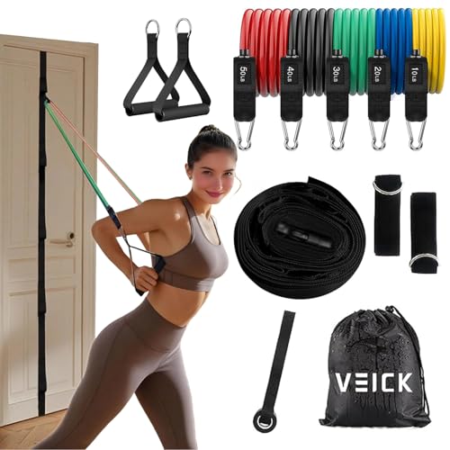 VEICK Resistance Bands with Handles for Home Workout O75059