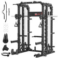 Smith Machine Home Gym with Aluminum Pulley Set - 2000lbs Capacity Power Rack O517