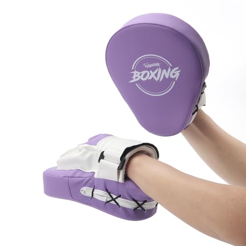 Valleycomfy Boxing Curved Focus Punching Mitts Leatherette Training Pads D262