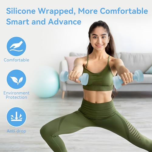 Smart Dumbbells Set with Speaking Display - Home Gym Exercise Equipment - Set of 2 C53647