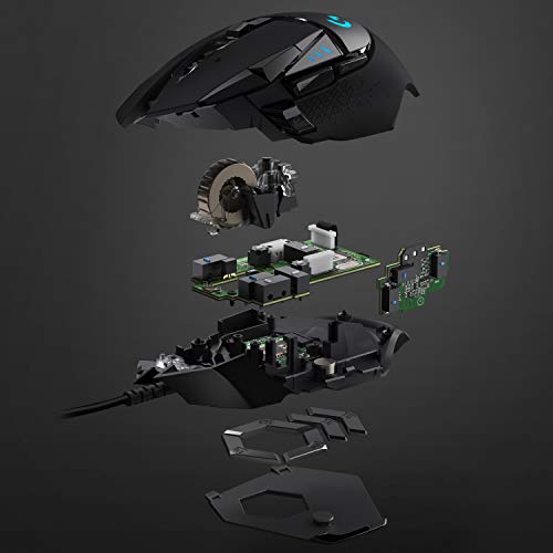 Logitech G502 HERO Wired Gaming Mouse with RGB and Adjustable Weights R1222