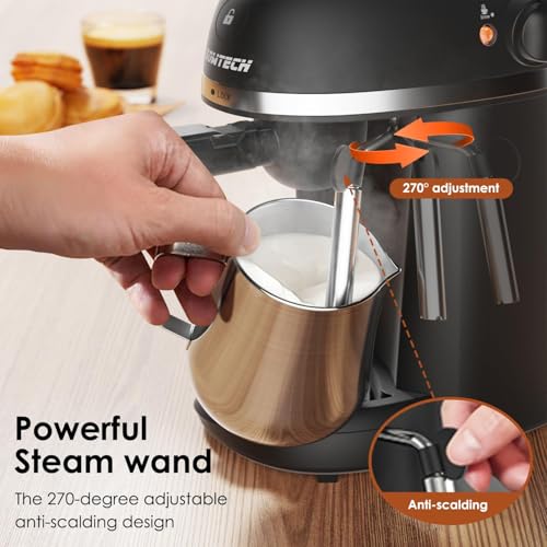 Espresso Coffee Machine with Milk Frother, Black E7860