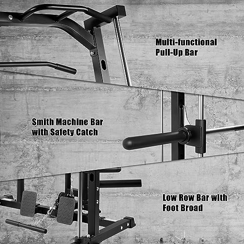 RitFit Smith Machine Power Rack with LAT-Pull Down System T1228