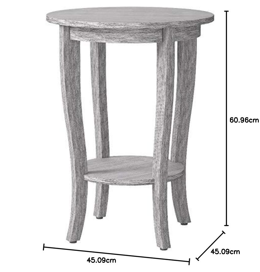 American Heritage Round End Table, Black U219