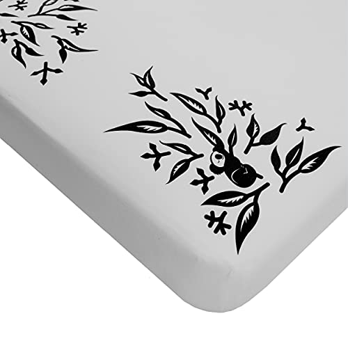 Nanit Smart Sheets for Nanit Cameras, 100% Cotton Fitted Crib Sheets, Pebble Grey, 2 Count C32808