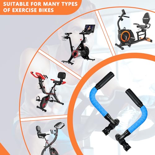 Handlebar Extender for Peloton Indoor Exercise Bikes, Sheep-horn with Black Tapes & Grips F973
