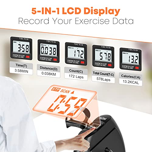 Mini Exercise Bike, AGM Under Desk Pedal Exerciser with LCD Display F9243