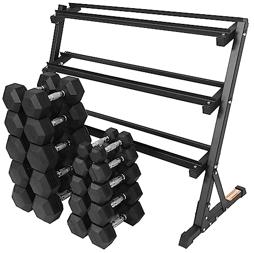 Rubber Coated Hex Dumbbell Weight Set R443