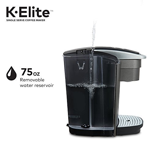Keurig K-Elite Single Serve K-Cup Pod Coffee Maker, Brushed Silver P23556