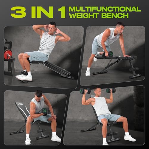 OPPSDECOR Foldable Weight Bench for Home Gym, 660LBS, 8 Adjustable Backrests R8917