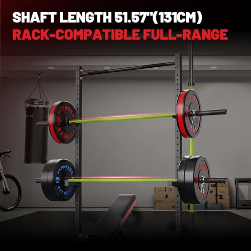 PAPABABE Olympic Barbell 2-inch 45lb Weight Bar for Strength Training V204840