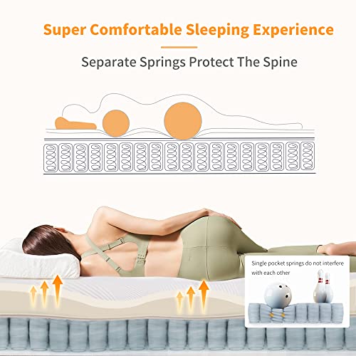 Split King Adjustable Bed Frame with Hybrid Mattress, Zero Gravity, Massage R919726