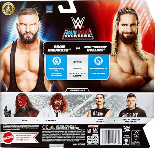 Mattel WWE Main Event Championship Showdown 2-Pack Action Figures & Accessory O3534