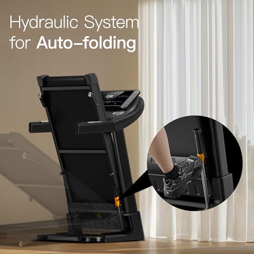 CURSOR FITNESS Folding Treadmill with Pulse Sensor I283641
