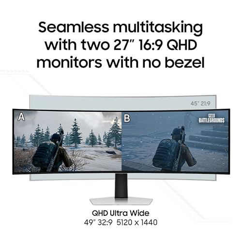 Samsung 49" Odyssey OLED G93SC Curved Gaming Monitor, 240Hz, QD-OLED U4685