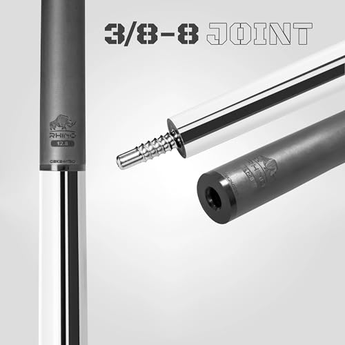 RHINO Nebula 2 Pool Cue - Carbon Fiber Shaft, Composite Butt, 12.4mm B23495