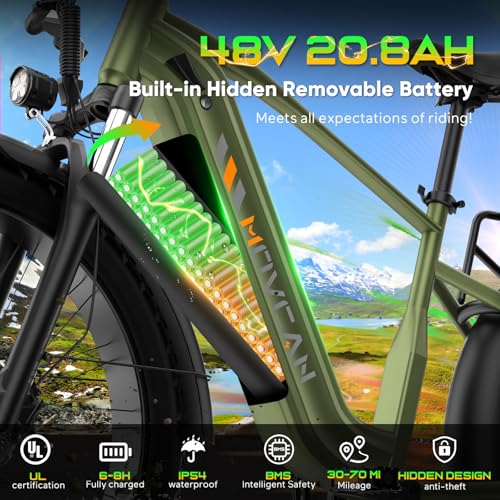 EB60 26" Fat Tire Electric Bike for Adults, 2000W Motor, 48V 20.8AH Battery R225