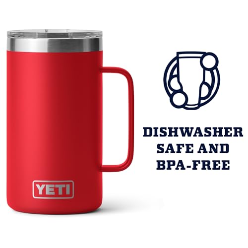 YETI Rambler 24 oz Mug, Stainless Steel, Vacuum Insulated N160