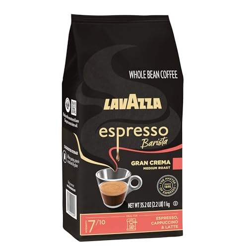 Lavazza Espresso Barista Gran Crema Whole Bean Coffee, Medium Roast, 2.2 lb Bag P593134