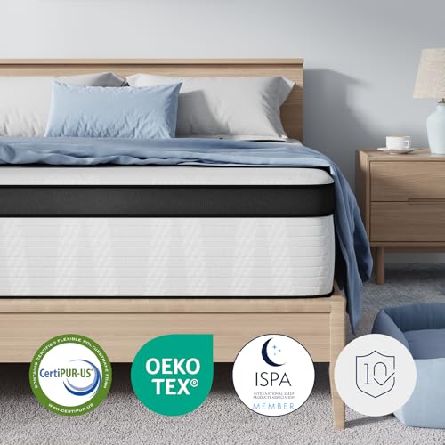 Avenco King Mattress 12 Inch Medium Firm Hybrid with Pocket Springs H486321