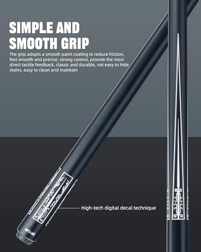 CRICAL Carbon Fiber Pool Cue Stick 58" with 12.5mm Tip J317692