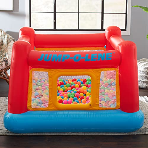Intex Inflatable Jump-O-Lene Trampoline Bounce House with Crawl-Thru Door & Net N630746