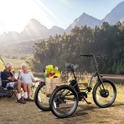 ANCHEER Electric Tricycle for Adults, 350W Folding 3-Wheel Ebike, 48V 499Wh S15636