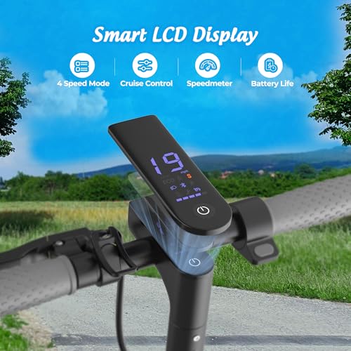 Electric Scooter with 10" Solid Tires, 500W Motor, 22 Miles Range, Folding D4827