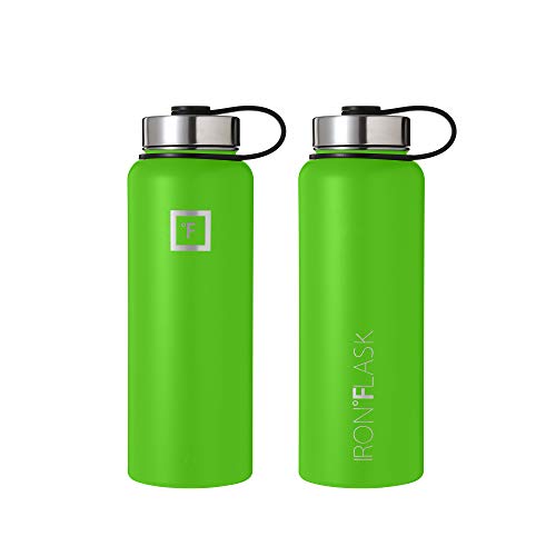 IRON °FLASK Stainless Steel Insulated Water Bottle with 3 Lids, 40 oz U19688