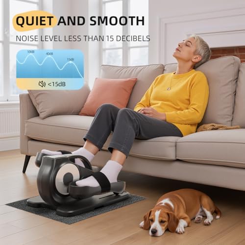 Under Desk Elliptical Machine, Electric Leg Exerciser with Remote, 12 Auto Modes S47192