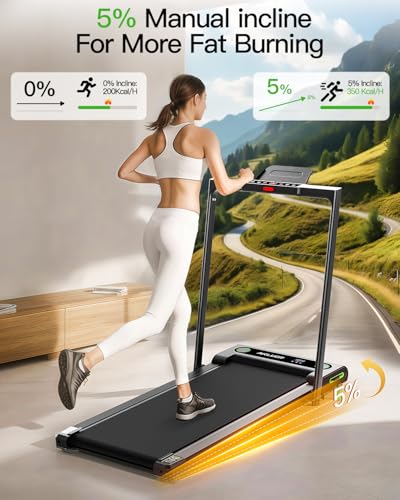 Akluer Walking Pad with Incline, 2.5 HP Under Desk Treadmill for Home L144230