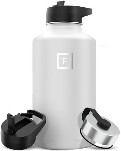 IRON °FLASK Stainless Steel Insulated Water Bottle with 3 Lids, 40 oz U19688