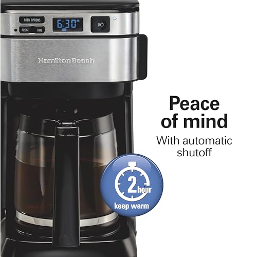 Hamilton Beach Programmable Drip Coffee Maker, 12 Cups, Black M834573