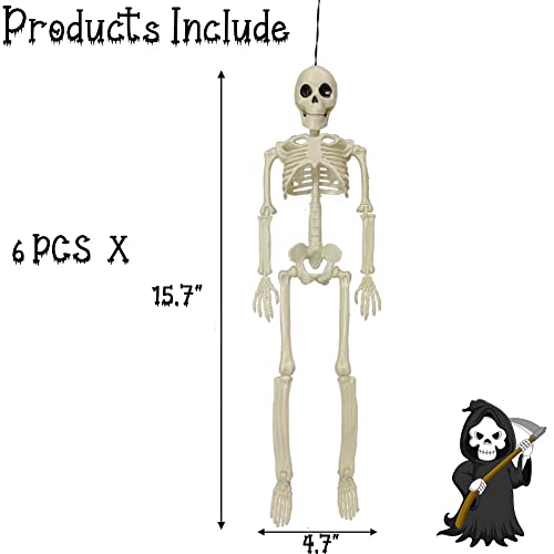 Life Size Skeleton with Posable Joints for Halloween Decor R4204