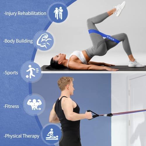 VEICK Resistance Bands with Handles for Home Workout O75059