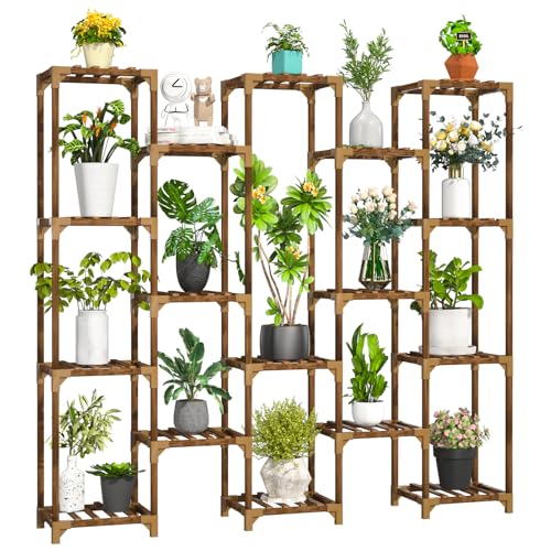 Uneedem Plant Stand Indoor Outdoor, 10-Tier Tall Plant Shelf for Multiple Plants A6522