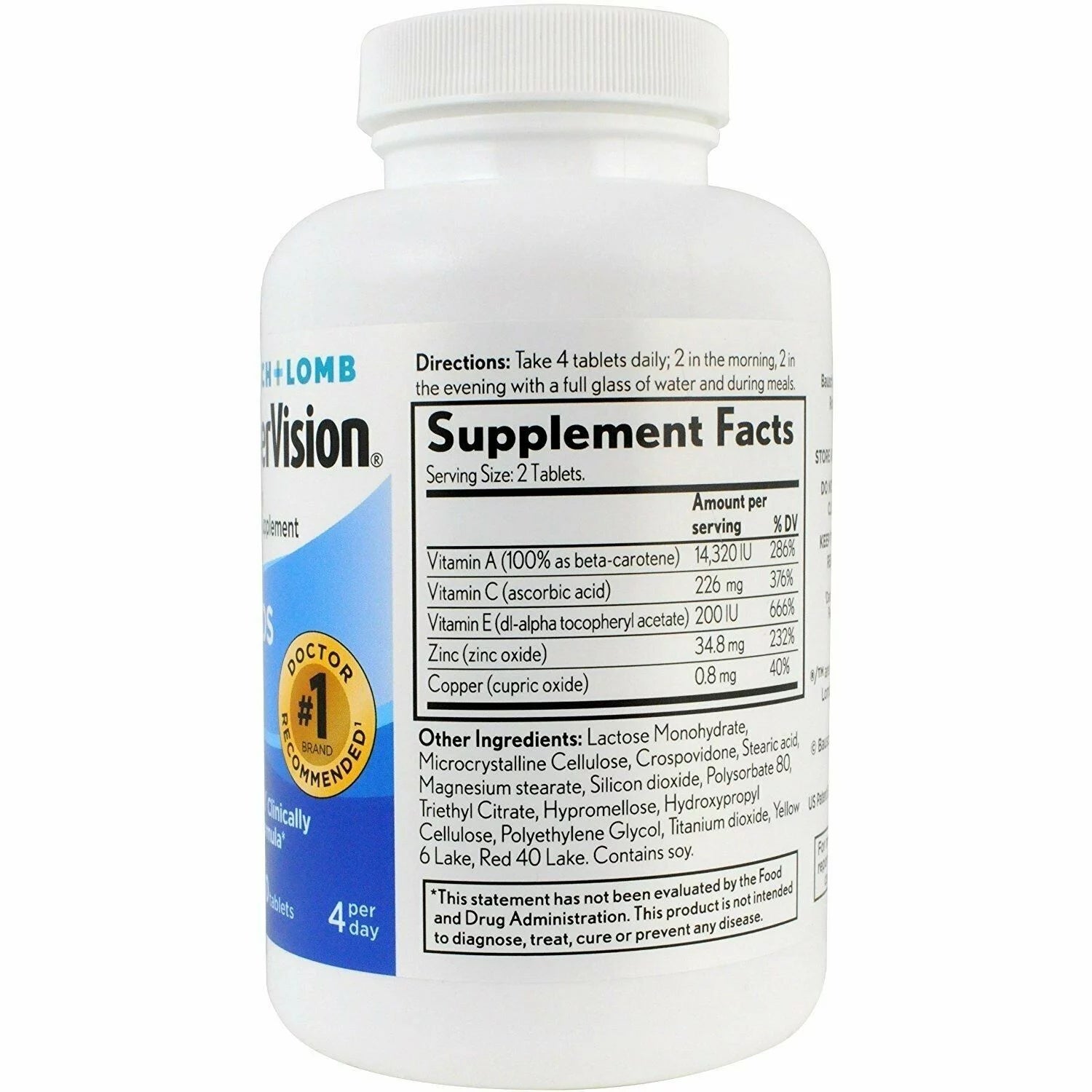 Bausch+Lomb PreserVision AREDS Eye Vitamin & Mineral Supplement 240ct, 5 Pack M19815