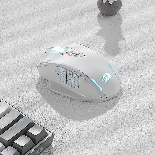 Redragon M908 Impact RGB MMO Gaming Mouse with 12 Side Buttons, 12400 DPI U713989