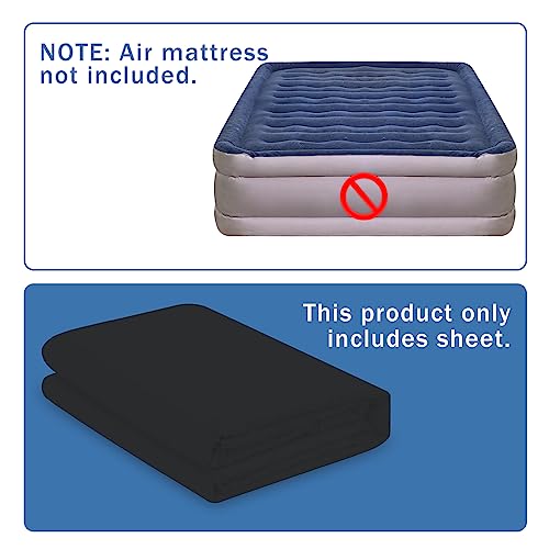 Bedecor Air Bed Sheets for Mattress Cover Removable Elastic Band Soft Breathable Twin XL Light Gray U508