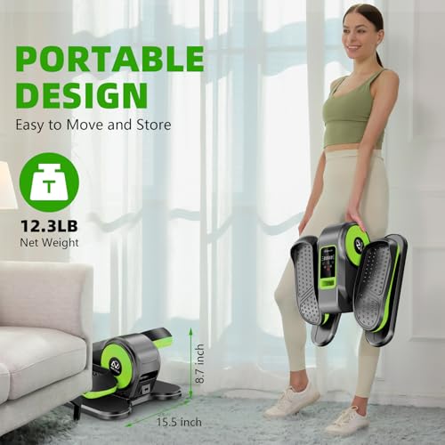 ANCHEER Under Desk Elliptical Machine, Quiet Portable Seated Pedal Exerciser F93140