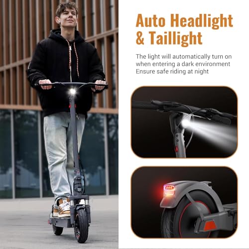 SISIGAD Electric Scooter for Adults, 10" Tires, 600W Motor, 22 MPH, 30 Miles Range, Foldable O1563