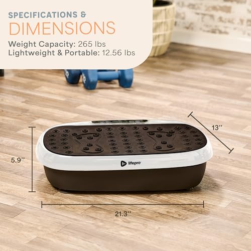 Lifepro Vibration Plate Exercise Machine with Magnetic Acupoints for Full Body Fitness P3479