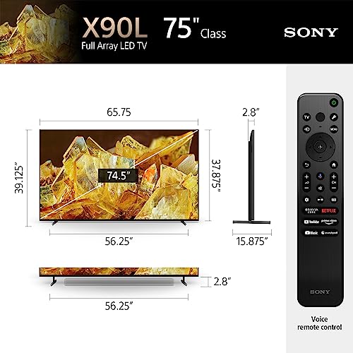 Sony 85 Inch 4K Ultra HD TV X90L Series BRAVIA XR Full Array LED Smart Google TV W2345