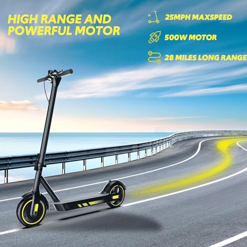 Electric Scooter for Adults, 500W Motor, 10" Vacuum Tires, Foldable E91738