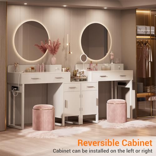 Black Vanity Desk with 4 Drawers and Charging Station O896