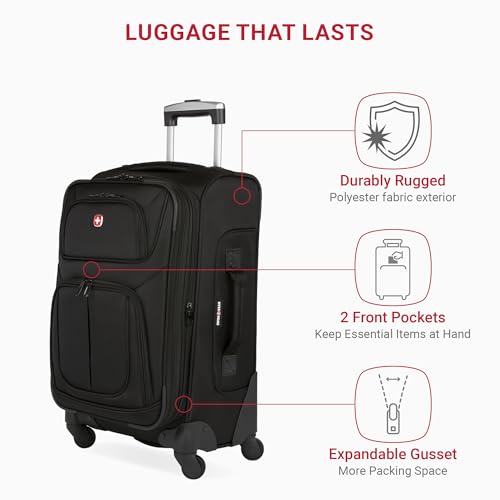 SwissGear Sion Softside Expandable Luggage, Black, 29-Inch C81483