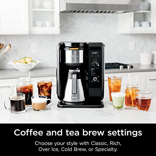 Ninja Hot and Cold Brewed System, Tea & Coffee Maker, 50 oz Thermal Carafe, Black B9176