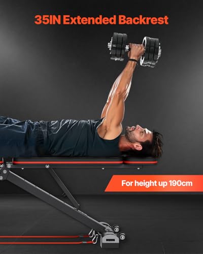 VEVOR 800lbs Adjustable Weight Bench Press for Home Gym Strength Training E67387