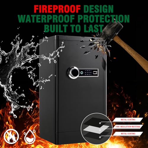 TC80 7.2 Cu Ft Biometric Home Safe Fireproof Waterproof T9440